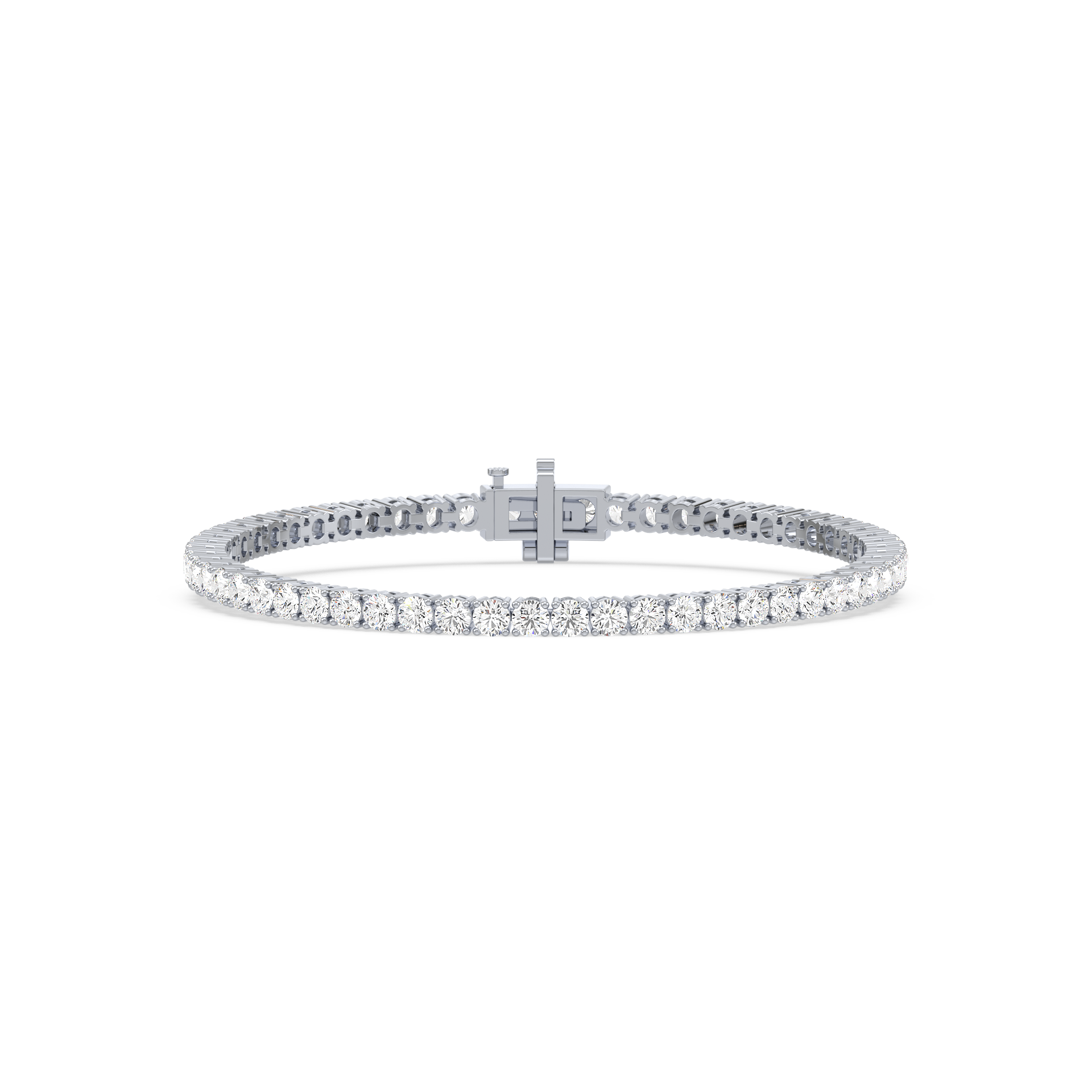 10 Pointers Round Cut Lab Grown Diamond Tennis Bracelet 7 Inch