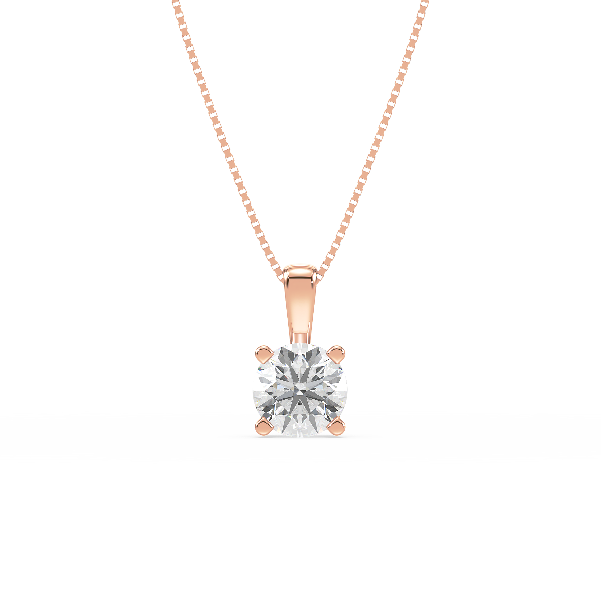 Round Solitaire Lab Grown Diamond Pendant