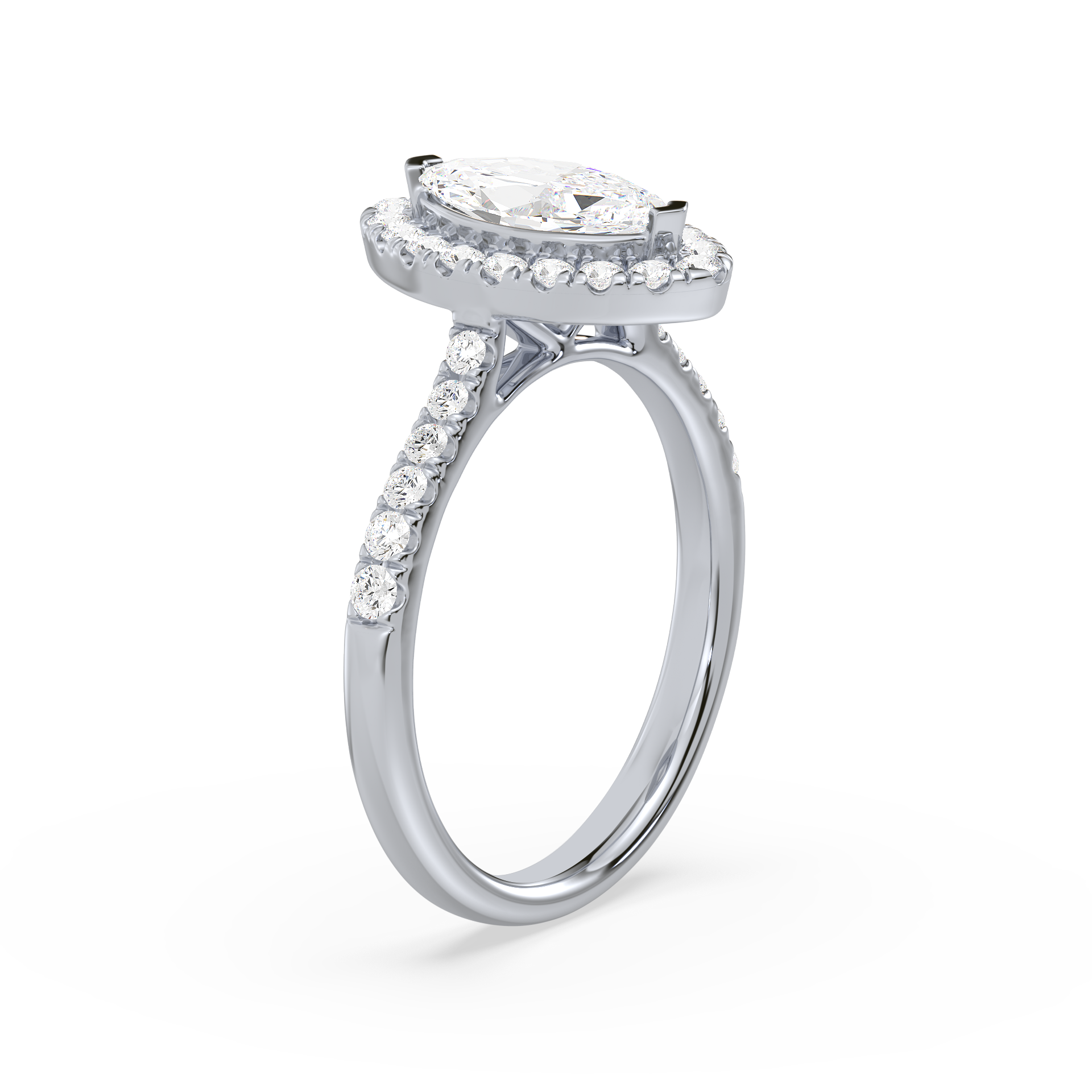 1.00ct Marquise Halo Lab Grown Diamond Ring