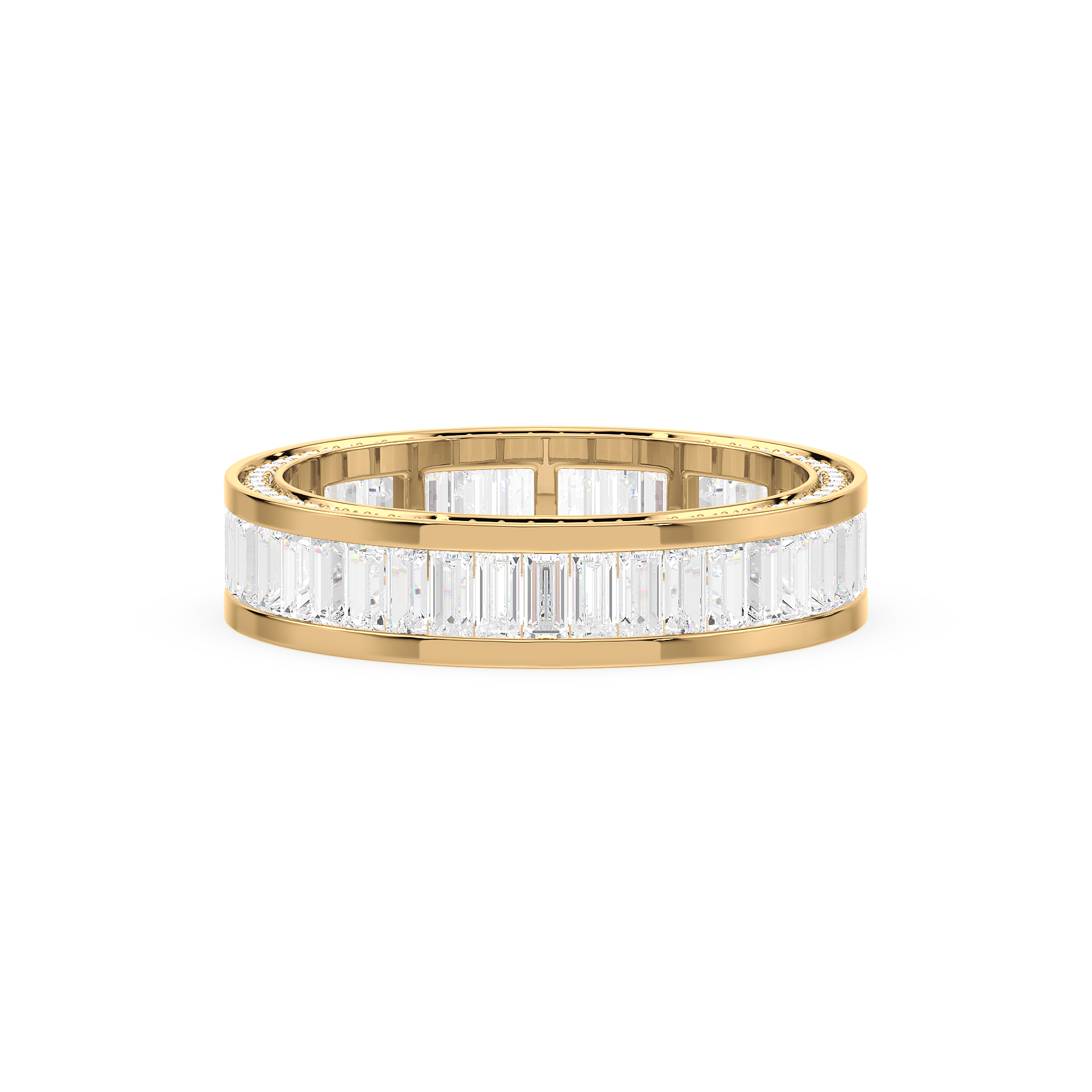 Baguette Cut Lab Grown Diamond Channel Set Eternity Ring