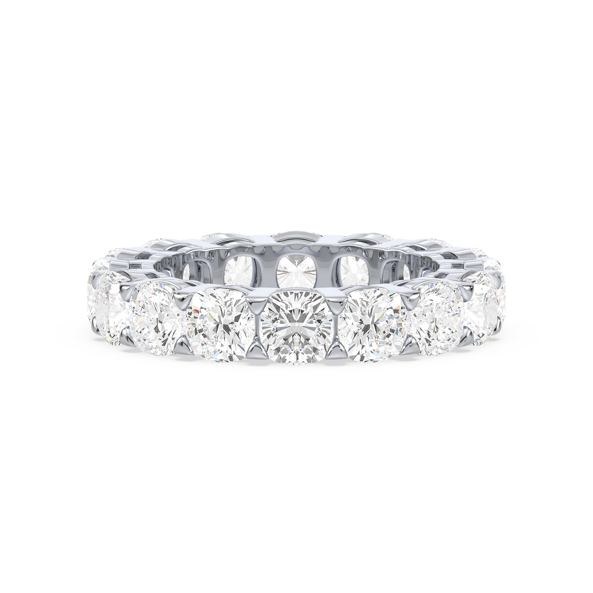 Round Brilliant Cut Lab Grown Diamond Prong Eternity Ring