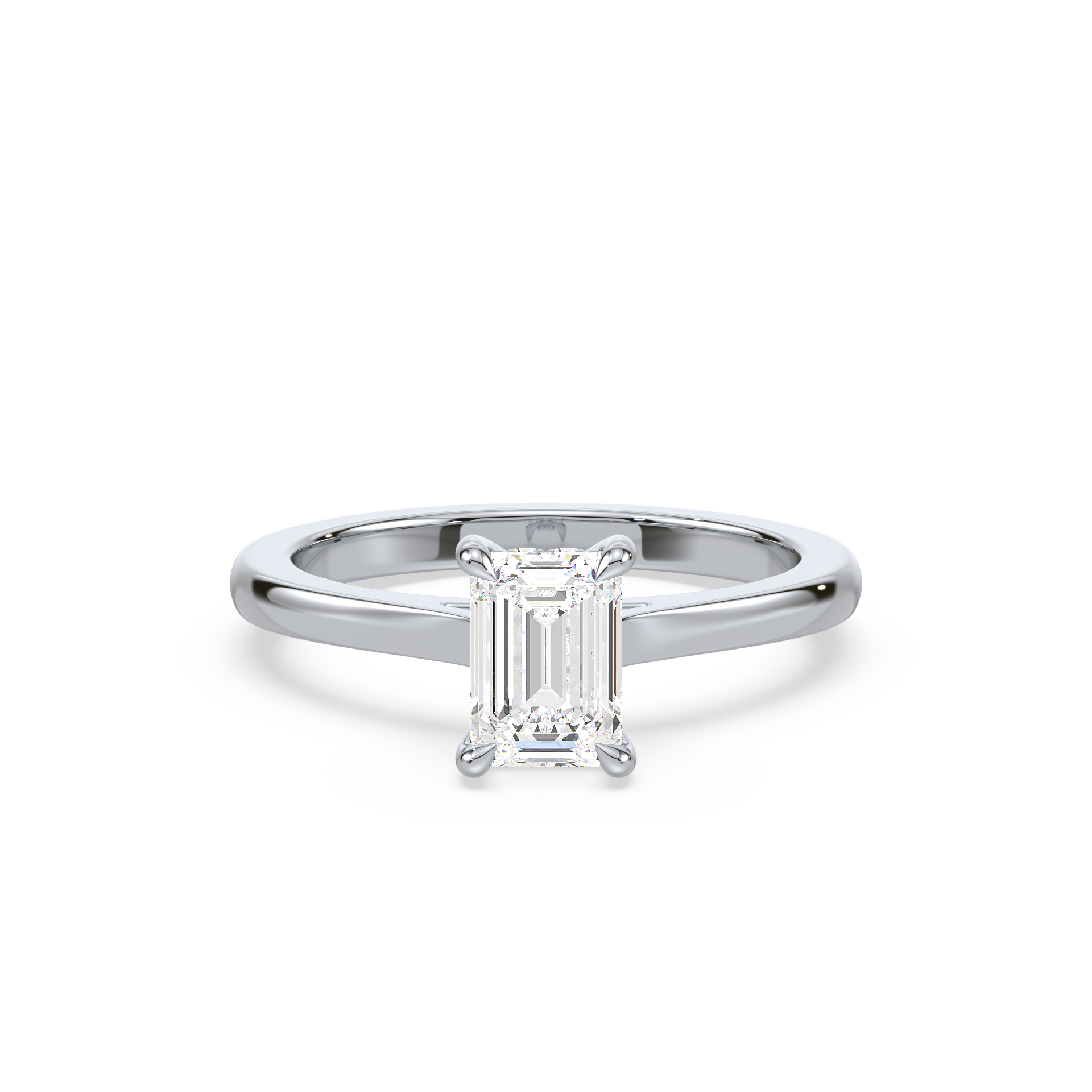 1.5ct Emerald Cut Lab Grown Diamond Solitaire Engagement Ring