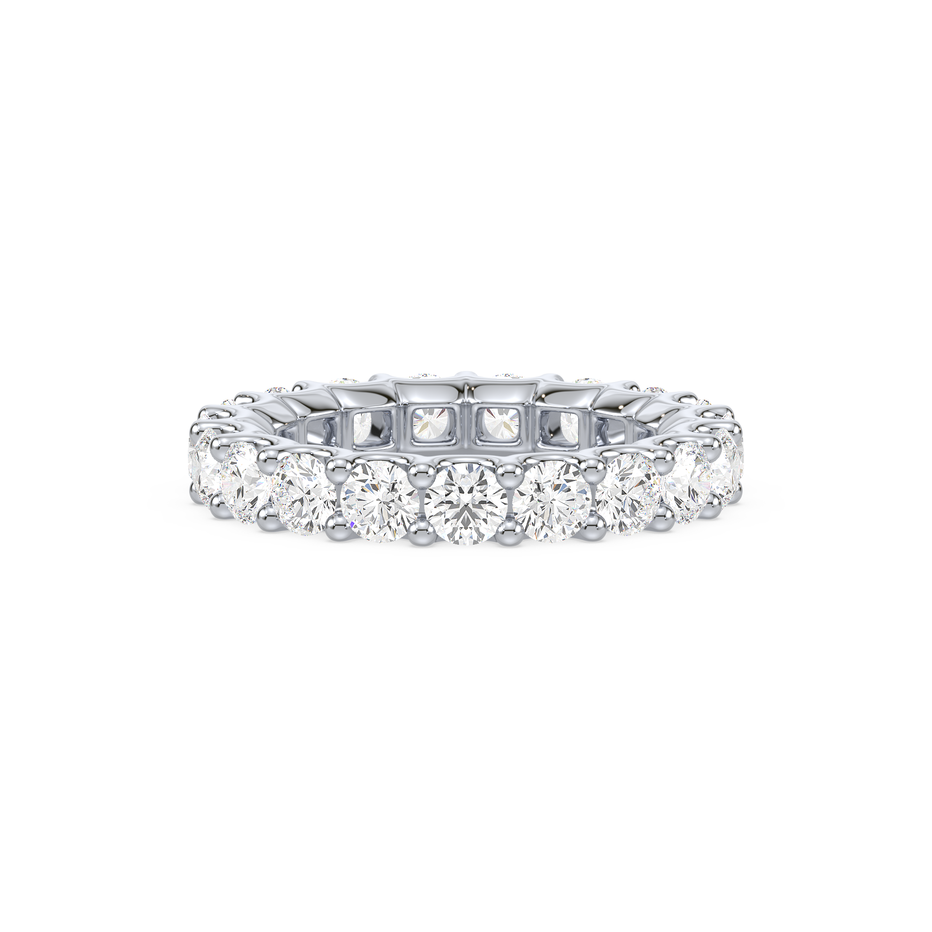 Round Brilliant Cut Lab Grown Diamond U-Prong Eternity Band