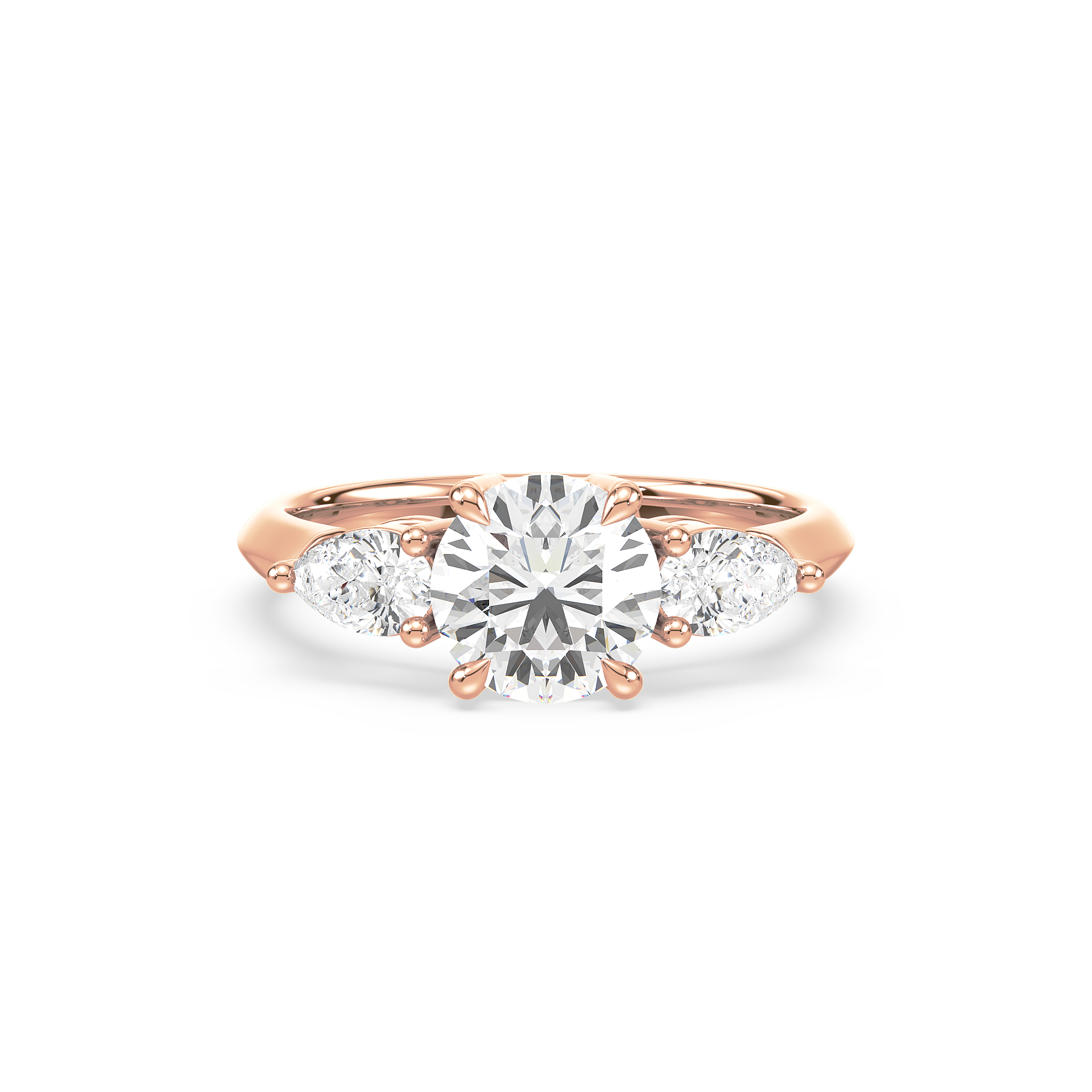 1.20ct Three Stone Round Lab Grown Diamond Ring