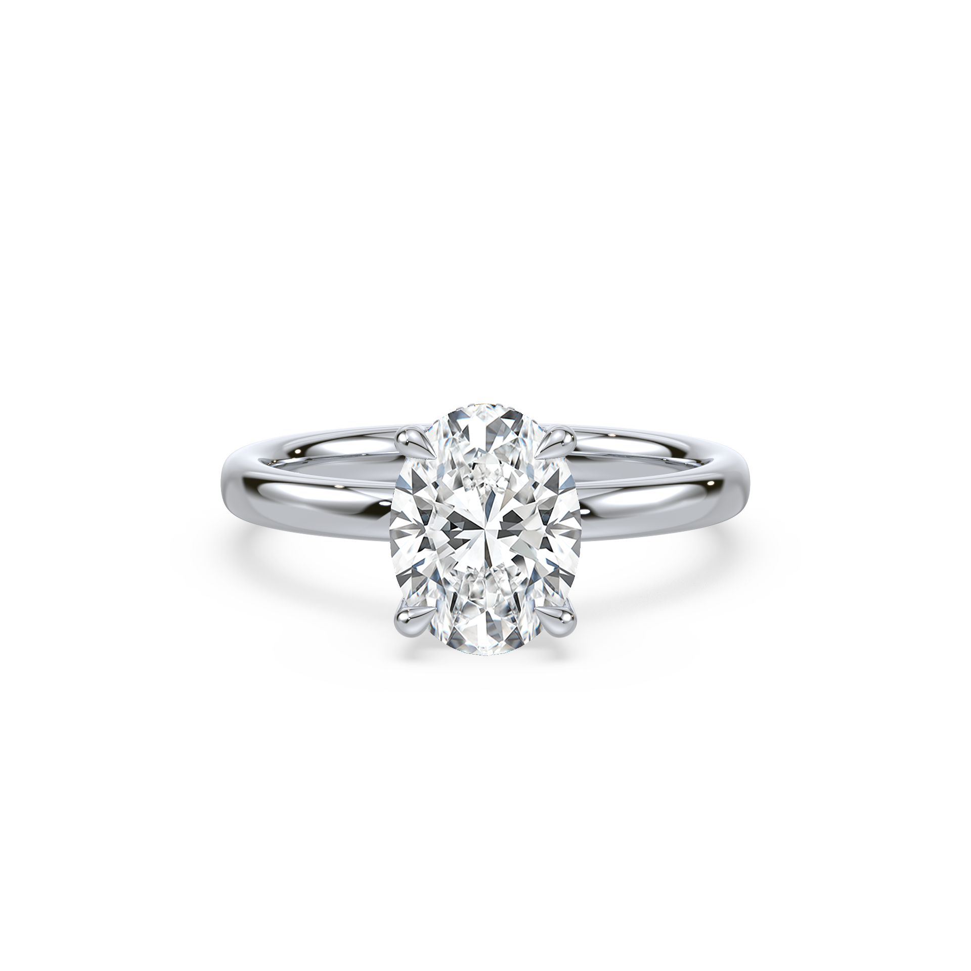 2.5ct Oval Solitaire Lab Grown Diamond Ring