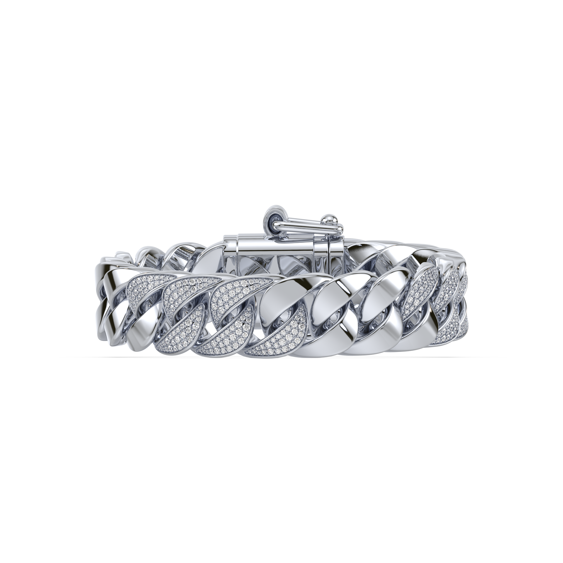 16mm Round Lab Grown Diamond Cuban Bracelets